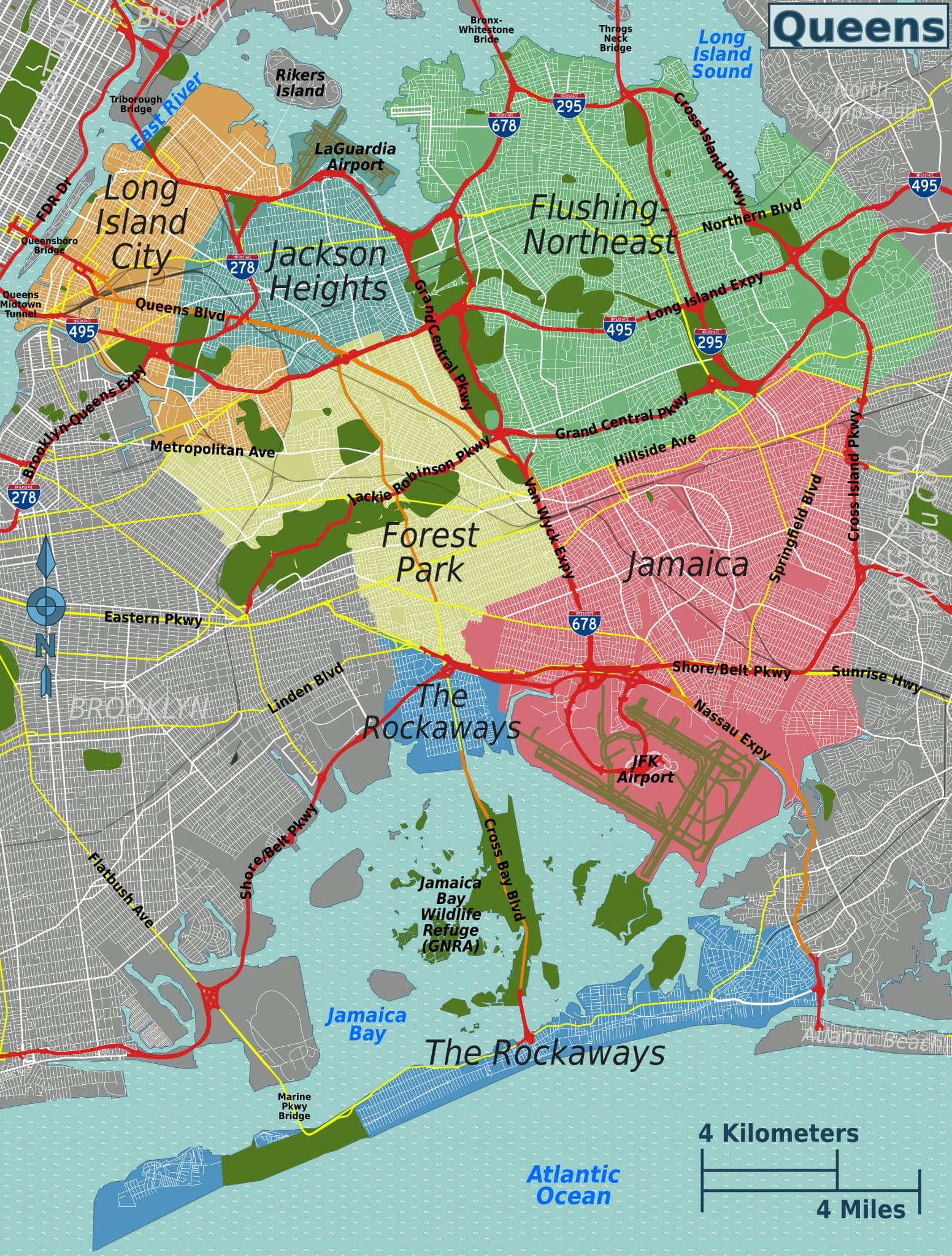 Queens Neighborhoods Map 1