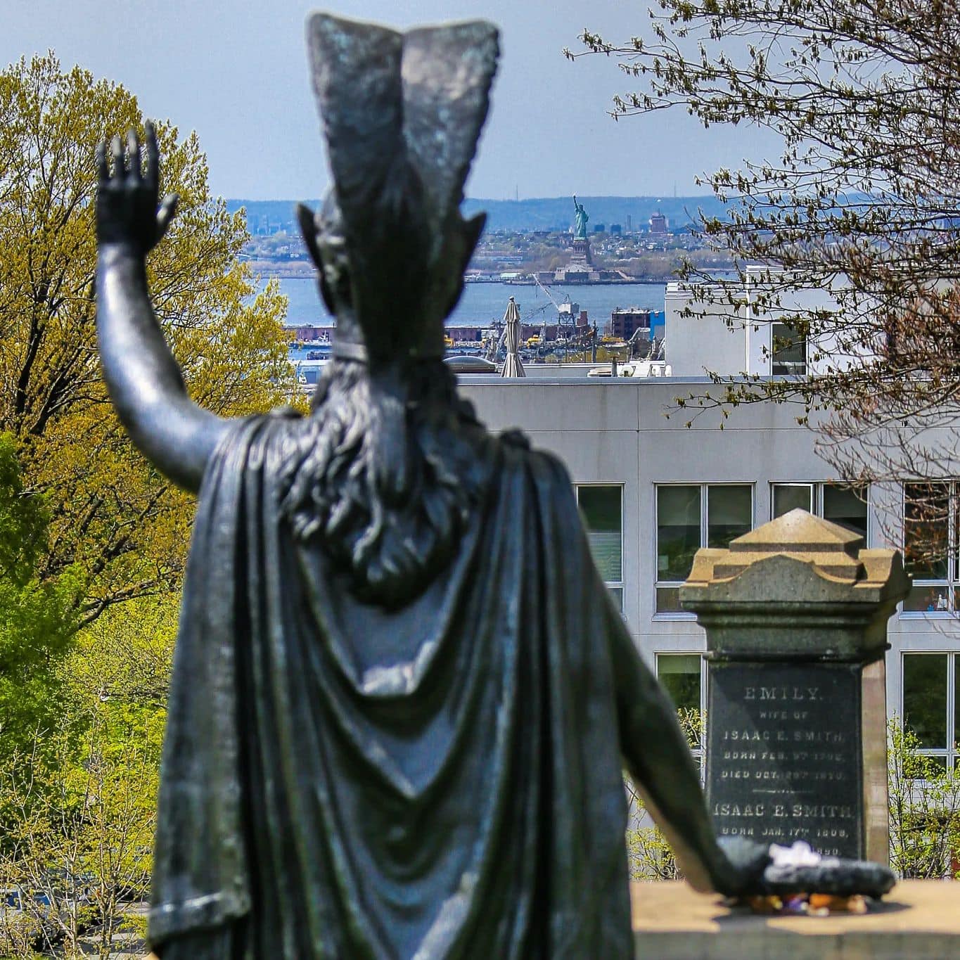 Statue of Liberty from Green Wood Cemetery
