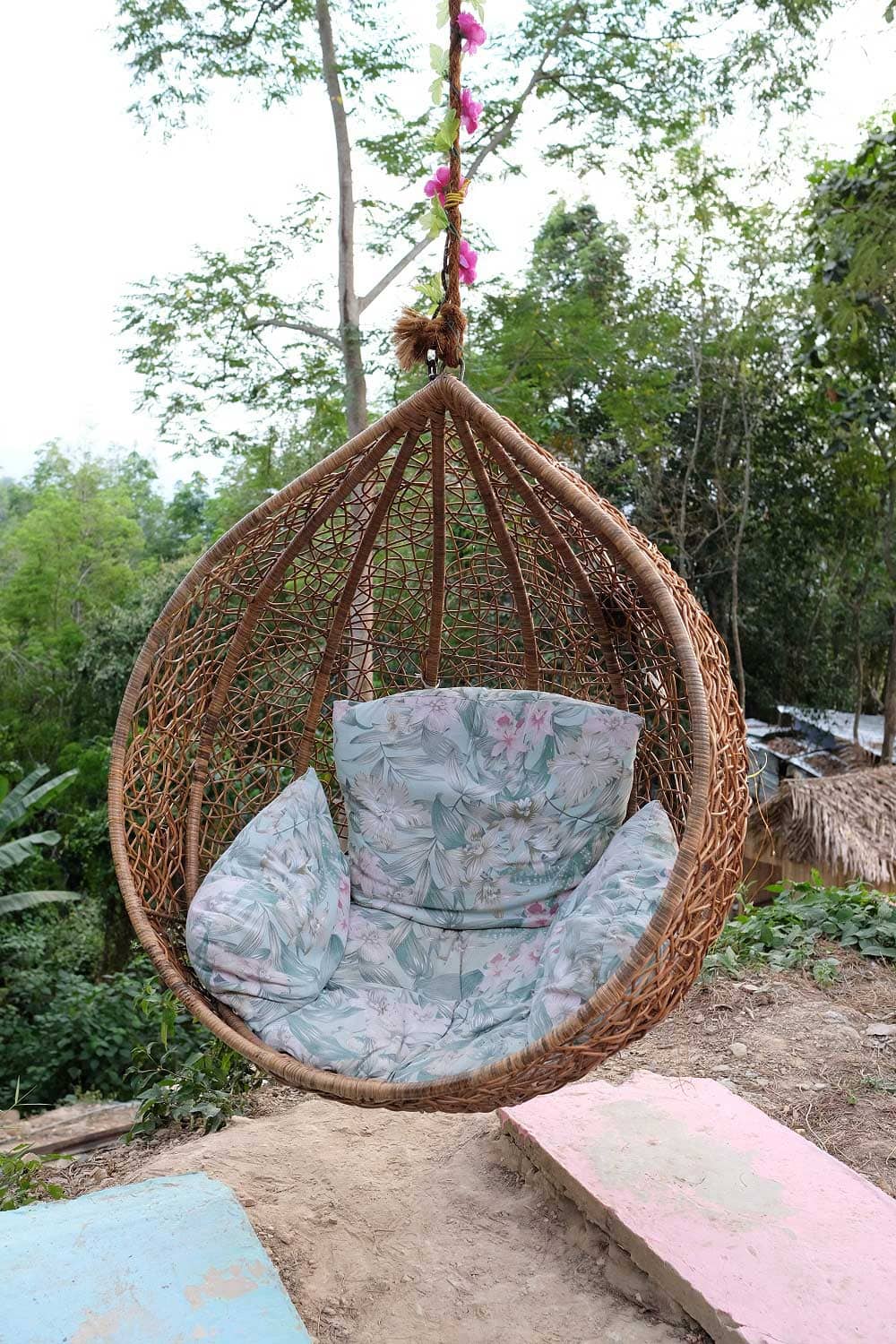 garden swing with mattress and cushion 1