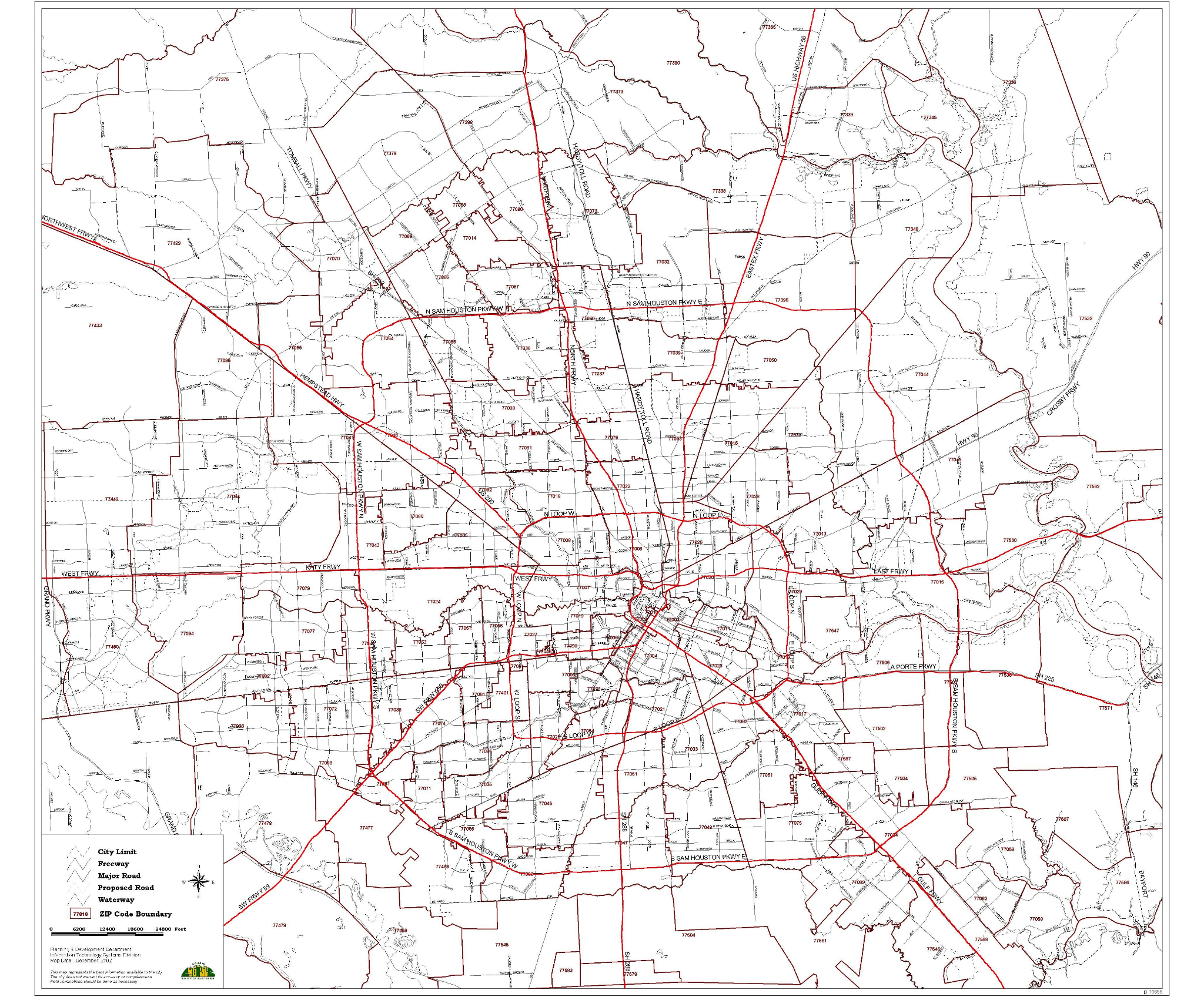 Houston ZIP Code Map